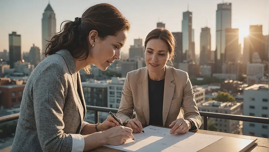 A customer and a professional engage in a language therapy session on site, with the professional using interactive tools to support the customer's communication skills.